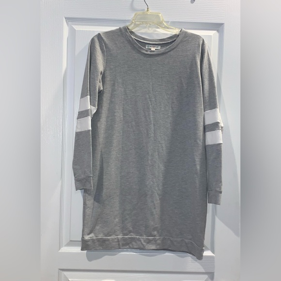 LOVE FIRE BASEBALL sleeve comfy jersey knit dress women’s size large - Picture 8 of 9